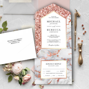 Mármore Brilho Dourado Rosa e Branco Casamento
