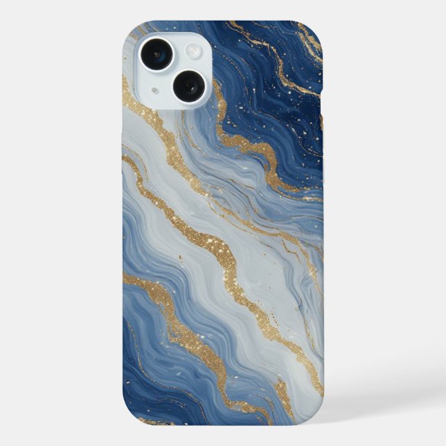 Mármore Dourado do Fluxo do Oceano Profundo ✨ Abst (Verso)