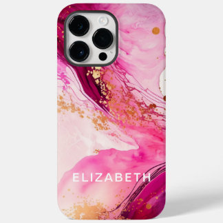 mármore dourado rosa brilho nome personalizado 