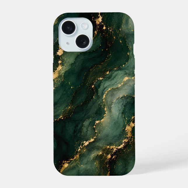 Mármore Esmeralda Luxuoso com Veias Douradas (Verso)