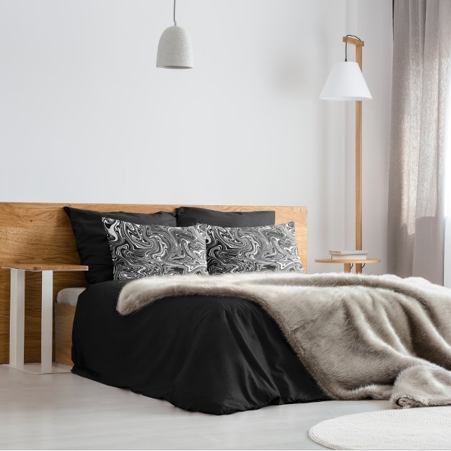 Mármore Líquido abstrato Preto e Branco (Criador carregado)