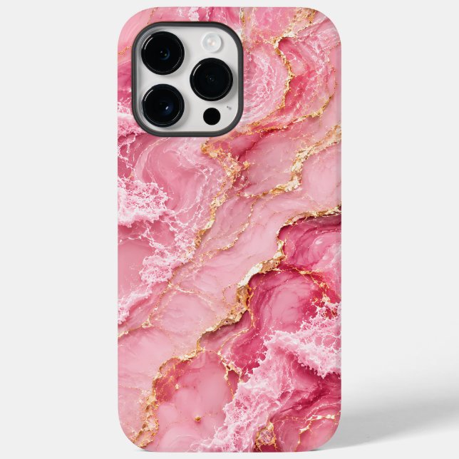 Mármore Rosa Oceano Luxo com Veias Douradas (Verso)