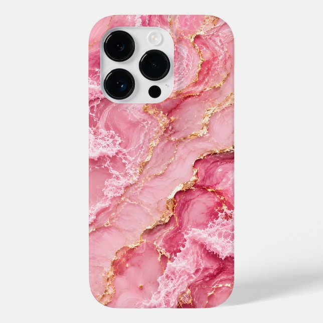 Mármore Rosa Oceano Luxo com Veias Douradas (Verso)