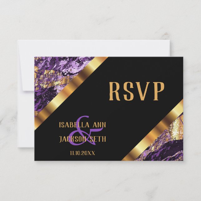 Mármore Roxo e Dourado - RSVP (Frente)