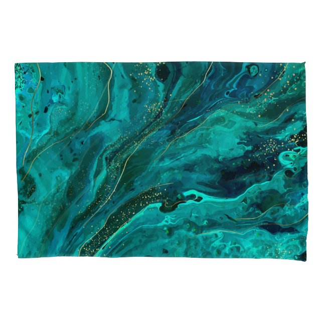Mármore Verde & Dourado: Textura Luxuosa (Frente)