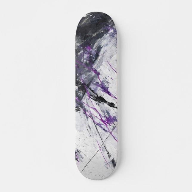 Mármore Violeta Elétrico Skate Abstrato (Frente)