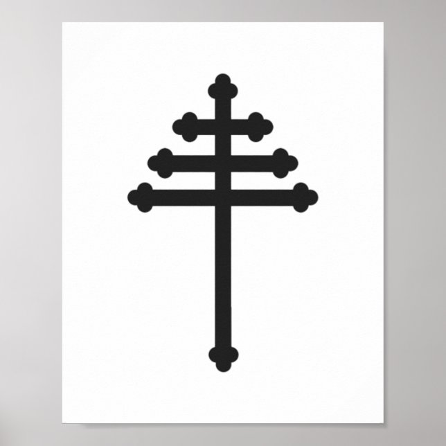 Maronite Church Cross Poster (Frente)