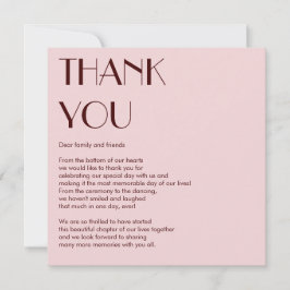 Maroon e cartões de agradecimentos de casamento mo