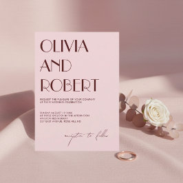 Maroon e convite estético rosa pálido