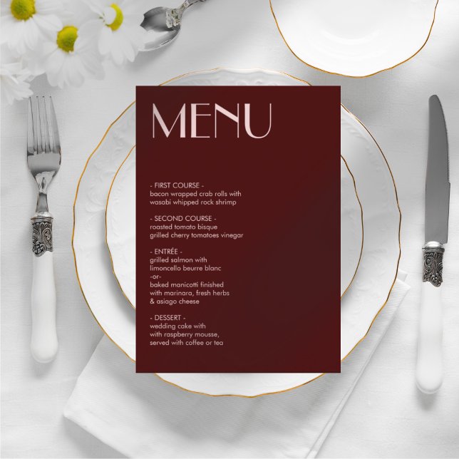 Maroon e menu estético rosa pálido (Criador carregado)