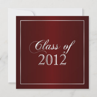 Maroon e Silver Classe Elegante do Convite 2012