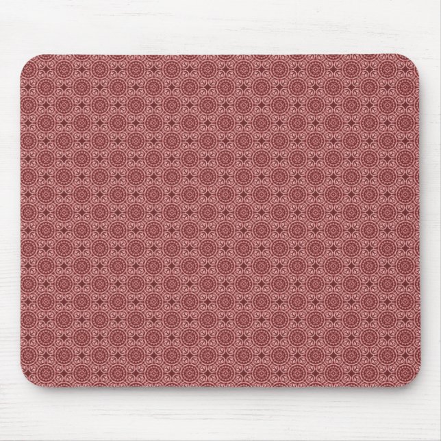 Maroon Elegant Circles Mousepad (Frente)