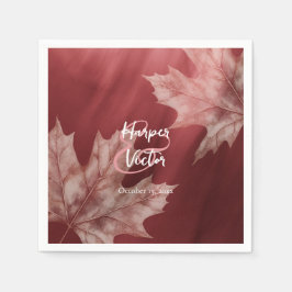 maroon maple deixa guardanapos casamentos outono