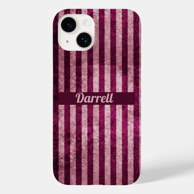 Maroon Personalizado e faixas cor-de-rosa Dusky (Verso)