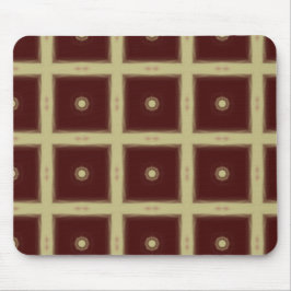 Maroon Square tiles mouse pad