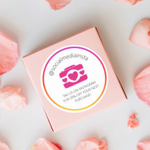 Marque-Nos No Instagram Para O Adesivo Do Produto 