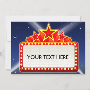 Marquee de filme estrelado Vazio personalizado