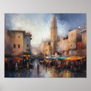 Marrakech Marrocos Pintura Arte Impressão Cartaz