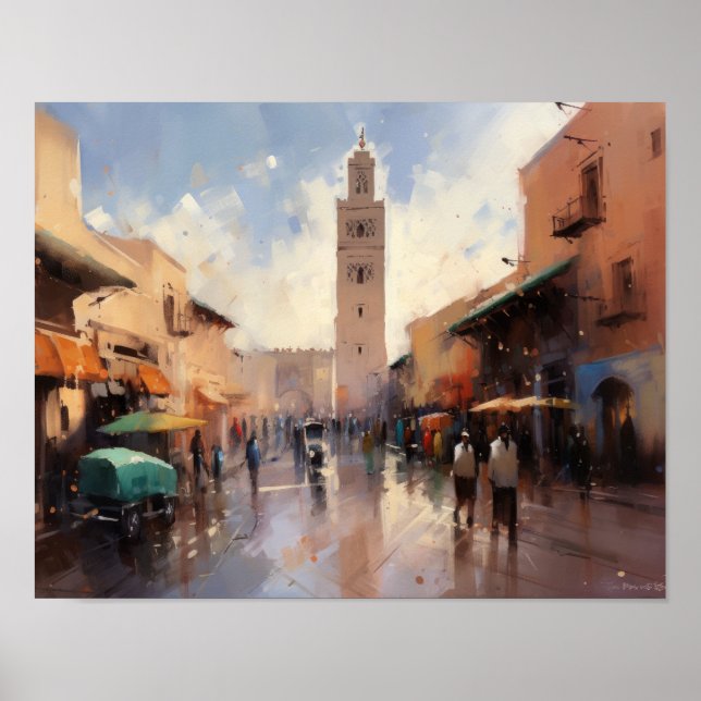 Marrakech Marrocos Pintura Impressão (Frente)