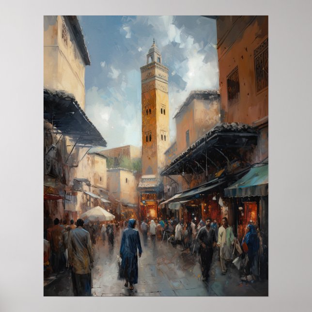 Marrakech Marrocos Pintura Impressão (Frente)