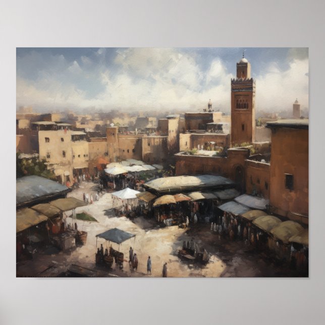 Marrakech Marrocos Pintura Impressão (Frente)