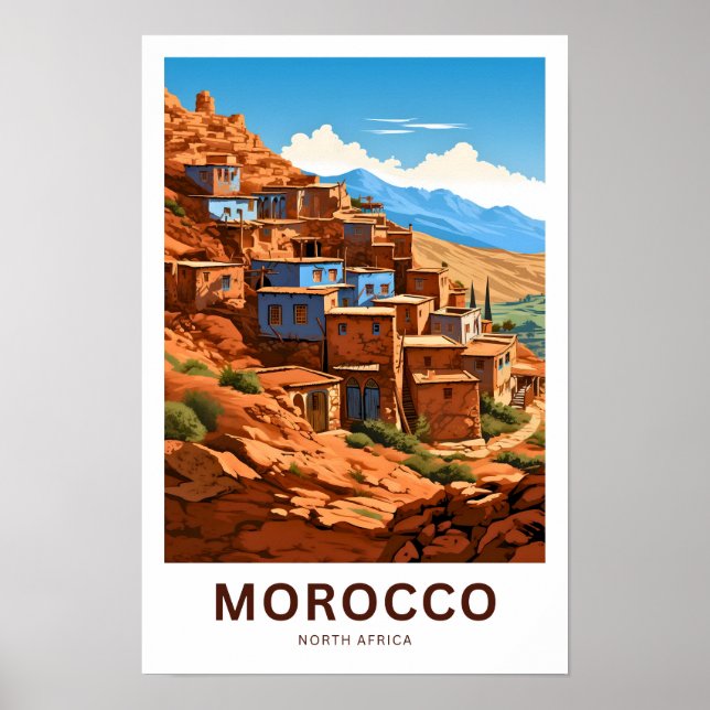 Marrocos Norte África Impressão sobre Viagens (Frente)
