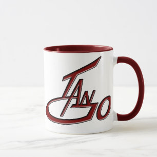 marrom do logotipo da caneca