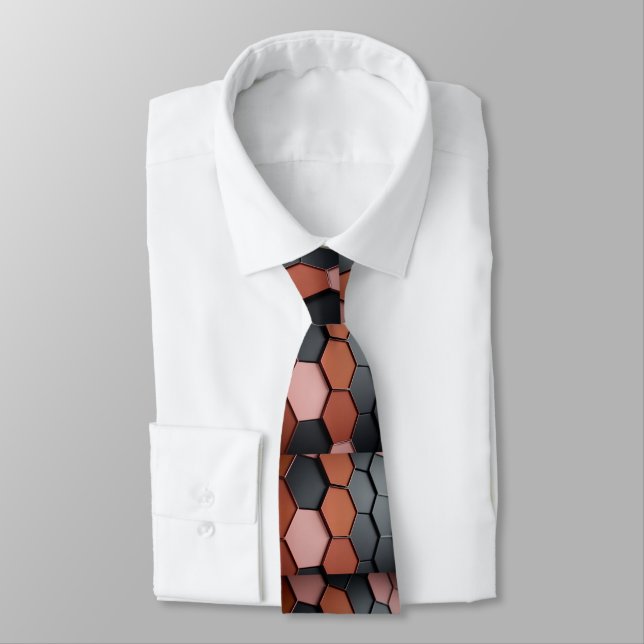 Marrom elegante e gravata de Cinza (Amarrado)