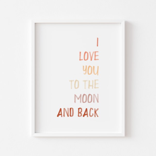 Marrom, eu te amo à lua e impressão (Criador carregado)