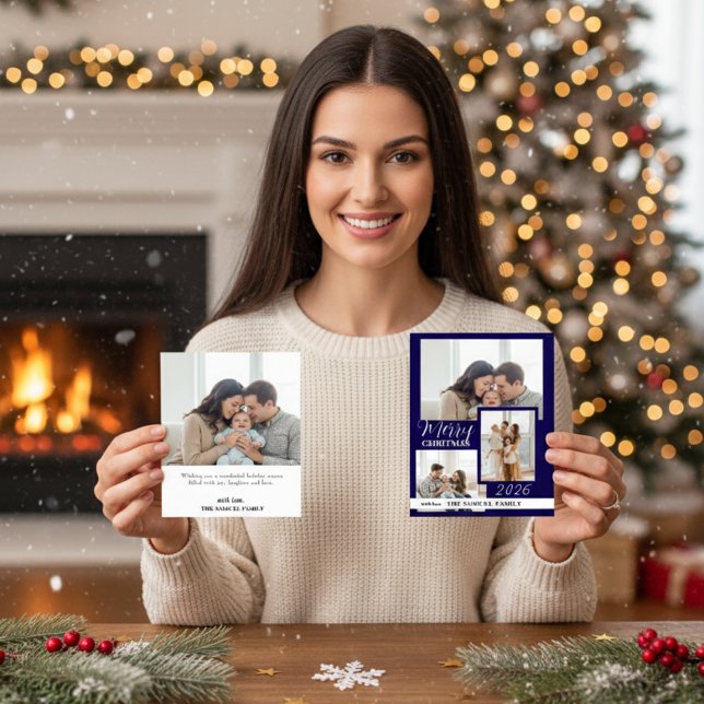 Marry Christmas Holiday Photo Card (Criador carregado)