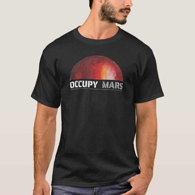 Mars Space Explorer O Nerd de Ciência Ocupa Camisa (Frente)