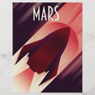 Mars Starship Art Deco Art