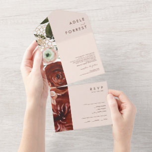 Marsala Autumn Floral   Fecho E Envio