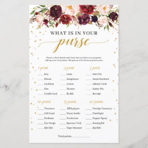 Marsala burgundy floral o que está em seu jogo de