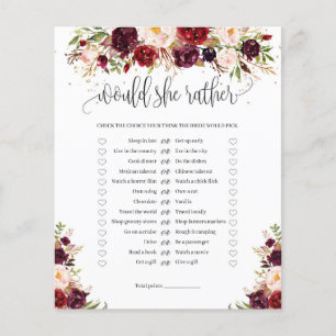 Marsala burugndy gold floral ela iria jogar prefer