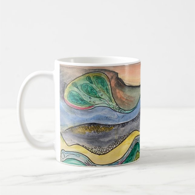 Marsh Watercolor na caneca de café (Esquerda)