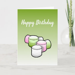 Marshmallow em Cartão de Aniversário de Cumpriment