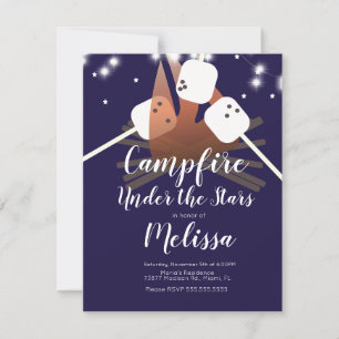 Marshmallows de fogueira estrelas acampamento fest