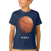 Marte / Mars - Camisa T de Tee Planeta Clássica