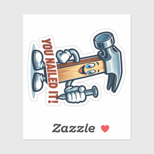 Martelo de desenho: "Você Enganou!" Adesivo (Folha)