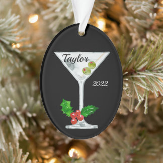 Martini Cocktail Personalizado Ornamento