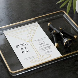 Martini de Folha de Ouro Minimalista Abasteça o Ba