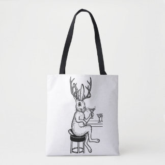 Martini Jackalope tote