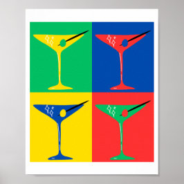 Martini Pop Art Vibes Poster