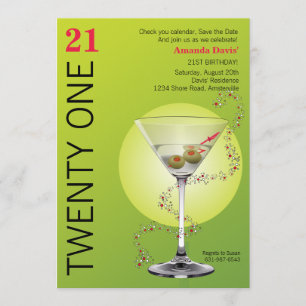 Martini Por Favor Convite