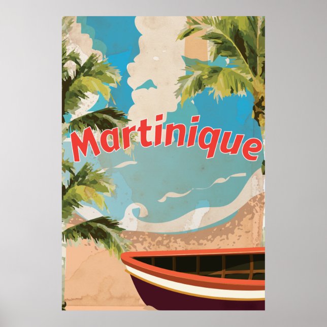 Martinique Vintage Poster de férias (Frente)