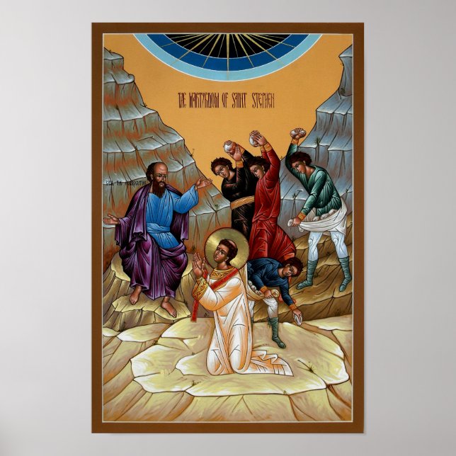 Martírio do Santo Stephen Poster (Frente)
