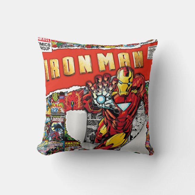 marvel comics  iron man Almofada de Arremesso (Frente)