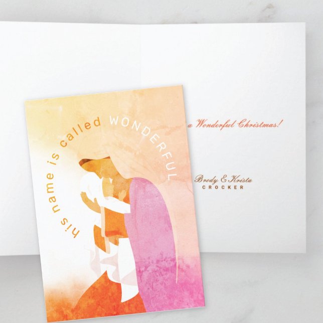 Mary & Baby Jesus Cartão de Natal (Criador carregado)