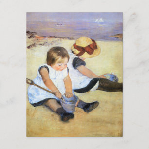 Mary Cassatt Jogando sobre os Convites de Praia